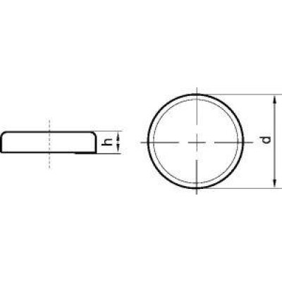 Magnetický plochý chapač NdFeB bez závitu 6x4,5mm FORMAT - obrázek