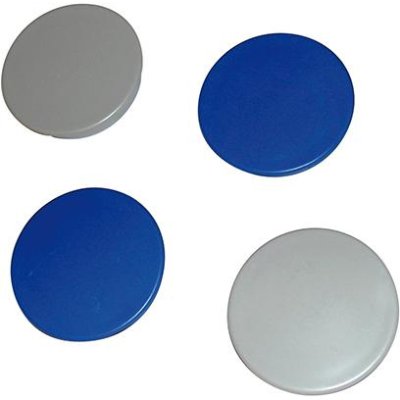 Organizační magnet kulatý a plochý, modrý 25 x 7 mm Beloh