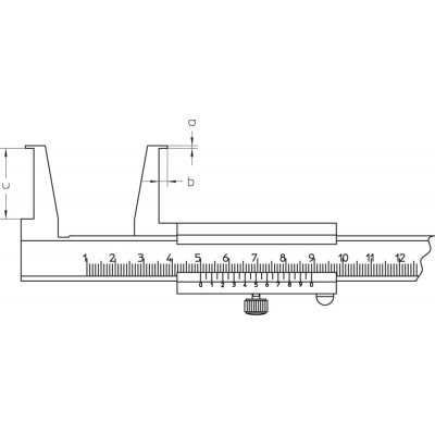 Posuvné měřítko na drážky 26-200mm Helios-Preisser - obrázek