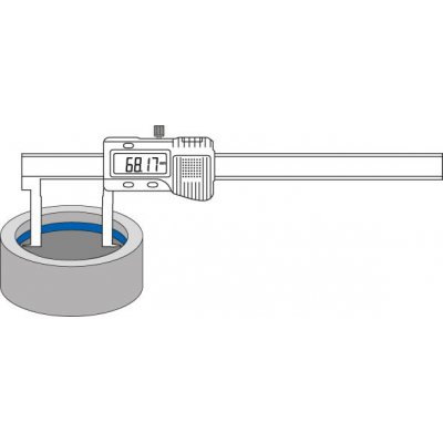 Posuvné měřítko na drážky, digitální 10-160mm Helios-Preisser - obrázek