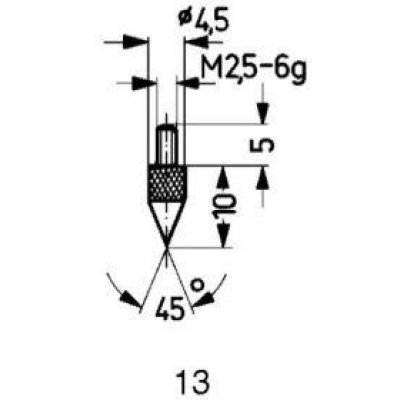 Měřicí snímač ocel typ 13/45° KÄFER