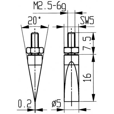 Měřicí snímač ocel typ 20/ 5,0mm KÄFER