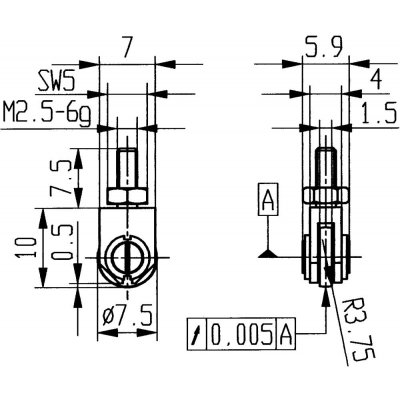 Měřicí snímač ocel typ 22/ 7,5mm KÄFER - obrázek