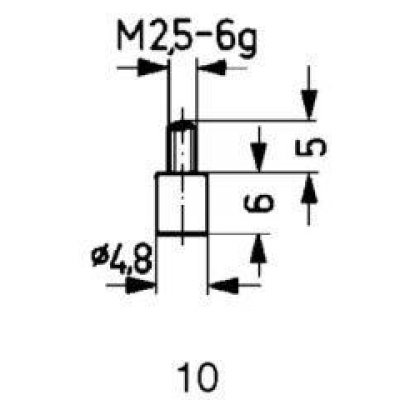 Měřicí snímač tvrdokov typ 10/ 4,8mm KÄFER