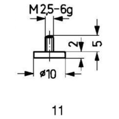 Měřicí snímač tvrdokov typ 11/10,0mm KÄFER