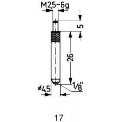 Měřicí snímač tvrdokov typ 17/26,0mm KÄFER