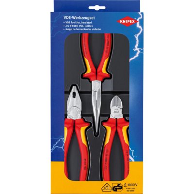 Sada bezpečnostních kleští VDE, 3 ks KNIPEX