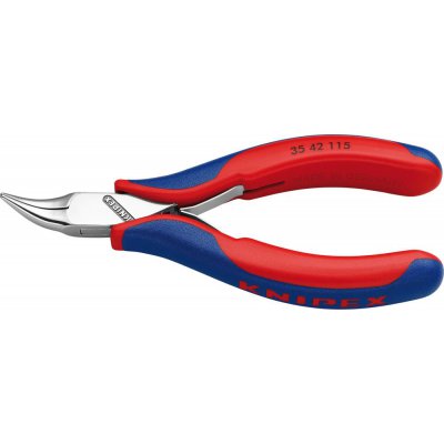 Úchopové kleště pro elektroniku zahnuté polokulaté čelisti 115mm KNIPEX