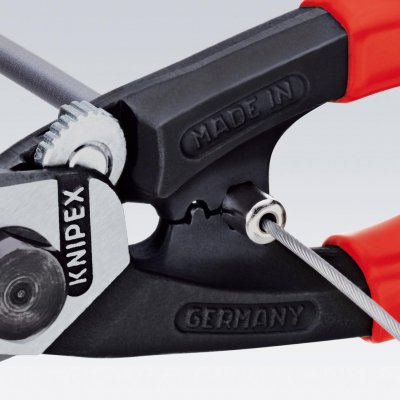 Nůžky na drátěná lana plastové návleky 190mm KNIPEX - obrázek