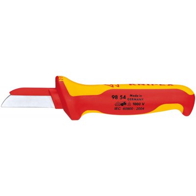 VDE nůž na kabely 180mm čepel 50mm tupá část čepele z plastu KNIPEX
