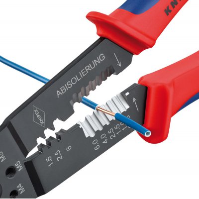 Krimpovací kleště 9722240 pro izolovaná kabelová oka 0,75-6qmm KNIPEX - obrázek