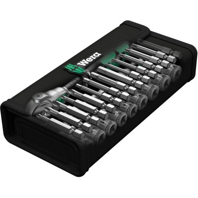 Sada nástrčných klíčů 1/4" ZYKLOP speed 28 ks v textilním boxu Wera - obrázek