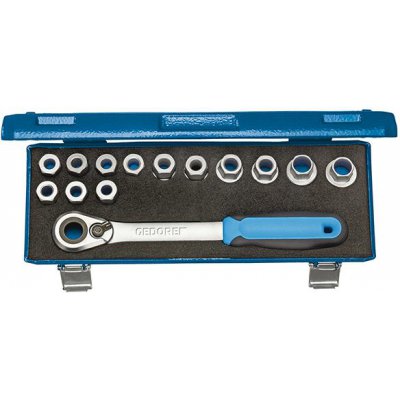 Sada průchozích nástrčných klíčů 1/2" 6-hranný 10-24x mm 14 ks Gedore