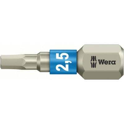 Bit nerez 1/4" DIN3126C6,3 vnitřní 6-hran, 2,5x25mm Wera