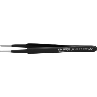 Pinzeta ESD kulatá 120 mm 2 mm černá KNIPEX - obrázek