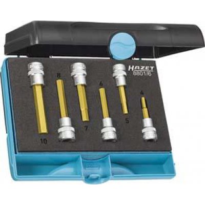 Sada šroubovákových hlavic 3/8", vnitřní šestihran 4-10x mm, 6 ks Hazet