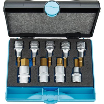 Sada šroubovákových hlavic 1/2", vnitřní šestihran 5-17 mm, 9 ks Hazet