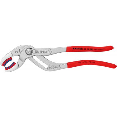 Sifonové uchopovací kleště s plastovými čelistmi chromované s plastovými návleky 250 mm KNIPEX