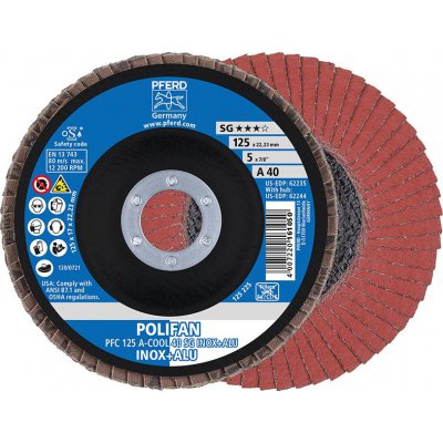 Lamelový brusný kotouč A-COOL SG rovný 115 mm K80 Pferd
