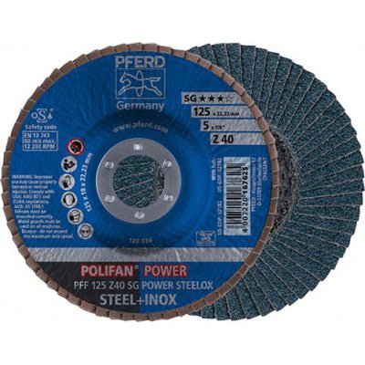 Lamelový brusný kotouč Z 40SG rovný 125 mm K40 Pferd