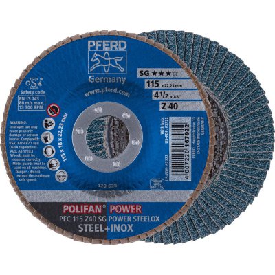 Lamelový brusný kotouč Z 40SGP POWER 115 mm K40 Pferd