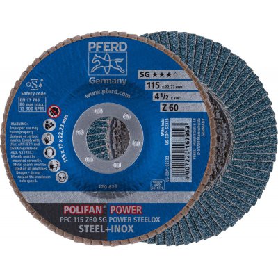 Lamelový brusný kotouč Z 60SGP POWER 115 mm K60 Pferd