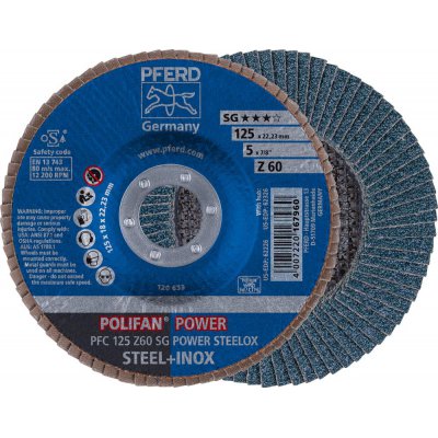 Lamelový brusný kotouč Z 60SGP POWER 125 mm K60 Pferd