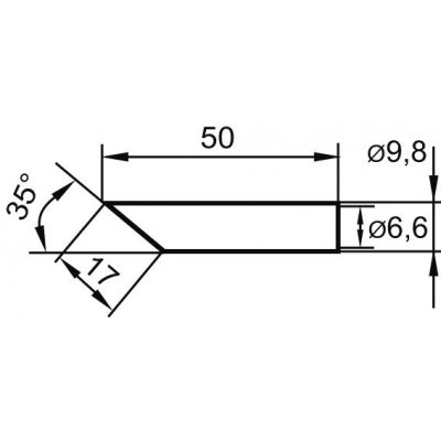 Pájecí hrot 35° 0832LDLF 17mm Ersa