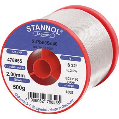 Pájecí drát 478855 500g O2mm Stannol