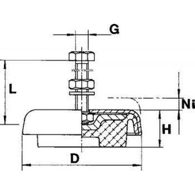 Uložení stroje LEVEL-MOUNT 600kg LM 1-11 EFFBE - obrázek