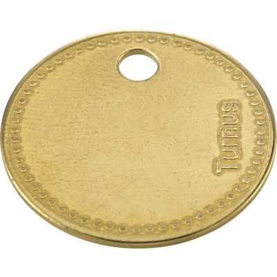 Značka nástroje, mosaz, průměr 27 mm, perforované, s perlovým okrajem KUKKO