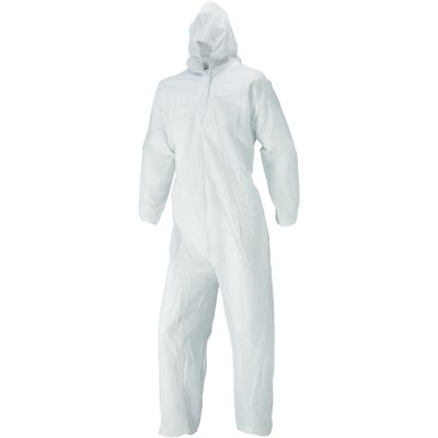 Ochranny overal, PP, 40 g/qm, vel. 3 x L, bilá