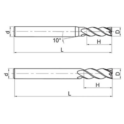 Čelní válcová fréza 4-břitová 3 mm TK H50 AlTiN Toolzone - TMC0110b.jpg