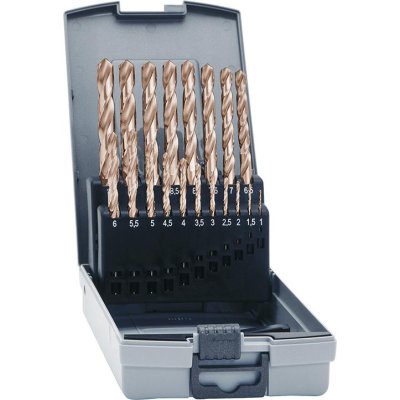 Sada spirálových vrtáků DIN338 N HSSCo5 1 - 10,5 mm brous.