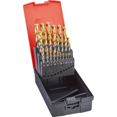 Sada spirálových vrtáků DIN338 HSS TiN-TIP 1,0 - 13,0 mm stoupání po 0,5 mm 55 ks FORMAT