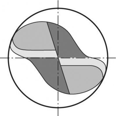 Rádiusová fréza krátká tvrdokov AlTiN+ stopka HB 30° 3mm FORTIS - obrázek