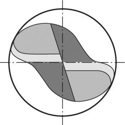 Rádiusová fréza krátká tvrdokov AlTiN+ stopka HB 30° 6mm FORTIS - obrázek