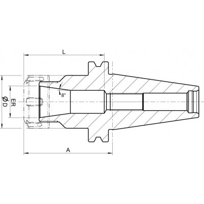 Kleštinový upínač DIN69871AD SK40-ER16 FORMAT GT - obrázek