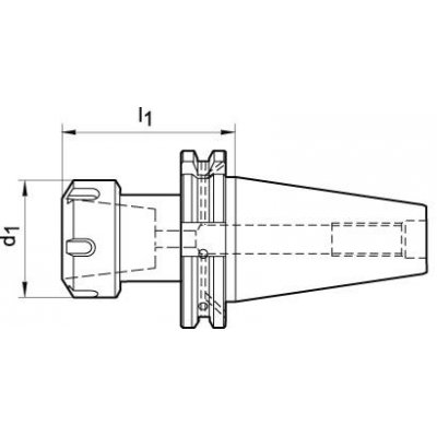 Kleštinový upínač DIN69871ADB SK40 ER16 A60 FORTIS - obrázek