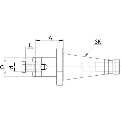 Kombinovaný nástrčný trn na frézy SK40-16 Fortis - obrázek