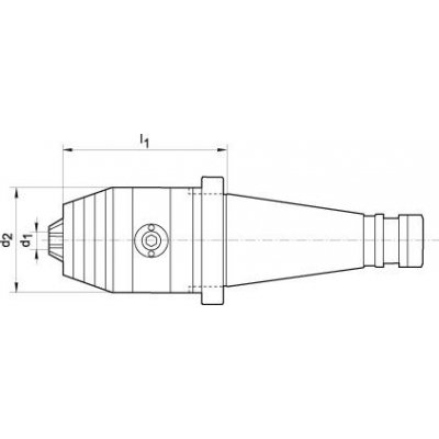 Krátké sklíčidlo DIN2080 R/L 1,5-16mm SK40 FORIS FORTIS - obrázek