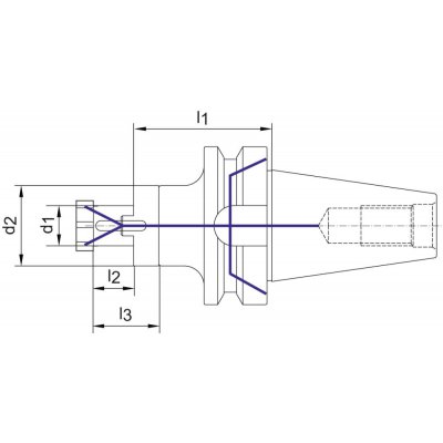 Kombinovaný unášeč pro nástrčné frézy JISB6339ADB BT50 27mm A100 FORTIS - obrázek