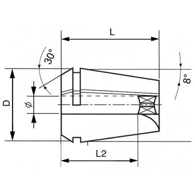 Kleština čtyřhran ER16 4,5x3,4 FORTIS - obrázek