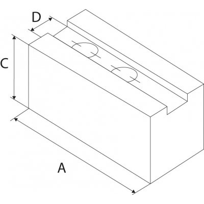 Nástavbová čelist 1,5x60 ozubení 130x50x50mm N21 Kitagawa