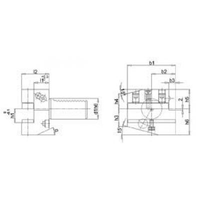 Držák na nástroje VDI radiální pravý B1 30x20mm FORTIS - obrázek