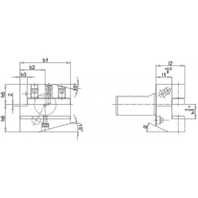 Držák na nástroje VDI radiální levý B2 40x25mm FORTIS - obrázek