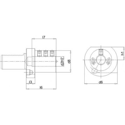 Držák VDI na vrtací tyče E2 30x32mm FORTIS - obrázek