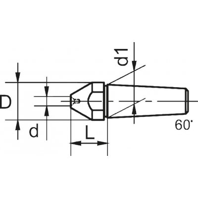 Dutý důlčík E923/2 pro soustružnické hroty 12mm CONZELLA - obrázek