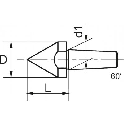Ostrý důlčík velký pro soustružnické hroty 18mm CONZELLA - obrázek