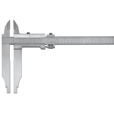 Dílenské posuvné měřítko s měřicími hroty přesné nastavení 300x90mm FORMAT